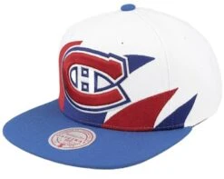 Montreal Canadiens Vintage Sharktooth White/Blue Snapback - Mitchell & Ness