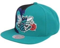 Charlotte Hornets Retroline Teal Snapback - Mitchell & Ness