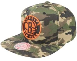 Brooklyn Nets Neon Camo Pop Camo Snapback - Mitchell & Ness