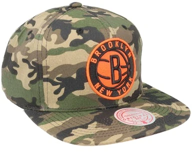 Brooklyn Nets Neon Camo Pop Camo Snapback - Mitchell & Ness – Image 2