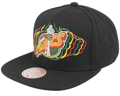 Seattle Supersonics Team Vibes Hwc Black Snapback - Mitchell & Ness