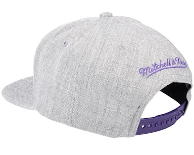 Los Angeles Lakers Team Heather 2.0 Grey Heather Snapback - Mitchell & Ness – Image 3