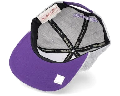 Los Angeles Lakers Team Heather 2.0 Grey Heather Snapback - Mitchell & Ness – Image 5