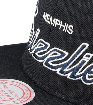 Memphis Grizzlies Team Script 2.0 Black Snapback - Mitchell & Ness – Image 6