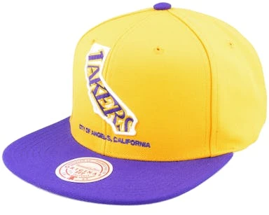 Los Angeles Lakers Team Insider Yellow/Purple Snapback - Mitchell & Ness