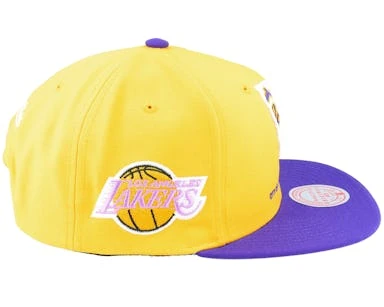 Los Angeles Lakers Team Insider Yellow/Purple Snapback - Mitchell & Ness â Image 4