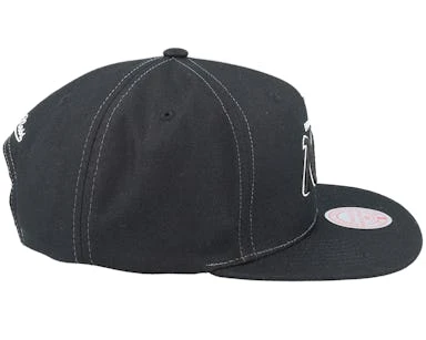Brooklyn Nets Split Crown Black Snapback - Mitchell & Ness – Image 4