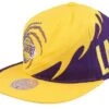 Los Angeles Lakers Spiral Deadstock Yellow Snapback - Mitchell & Ness