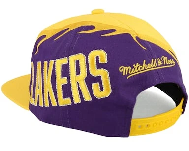 Los Angeles Lakers Spiral Deadstock Yellow Snapback - Mitchell & Ness â Image 3
