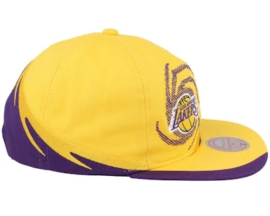 Los Angeles Lakers Spiral Deadstock Yellow Snapback - Mitchell & Ness â Image 4