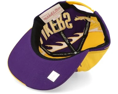 Los Angeles Lakers Spiral Deadstock Yellow Snapback - Mitchell & Ness â Image 5