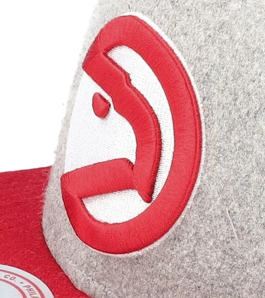Atlanta Hawks Melton Patch Grey/Red Snapback - Mitchell & Ness â Image 6