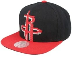 Houston Rockets 8 Bit Xl Black/Red Snapback - Mitchell & Ness