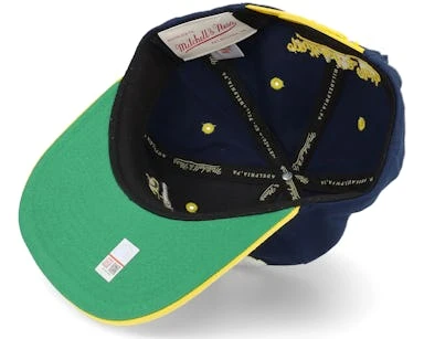 Michigan Wolverines Varsity Letter Blue/Yellow Snapback - Mitchell & Ness – Image 5