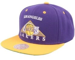 Los Angeles Lakers Monument Purple/Yellow Snapback - Mitchell & Ness