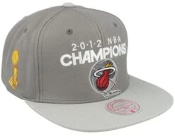 Miami Heat Champs Hwc 12 Black/Grey Snapback - Mitchell & Ness