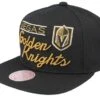 Vegas Golden Knights Retro Lock Up Black Snapback - Mitchell & Ness