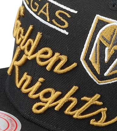 Vegas Golden Knights Retro Lock Up Black Snapback - Mitchell & Ness â Image 6