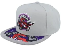 Toronto Raptors Munch Time Hwc Grey Snapback - Mitchell & Ness