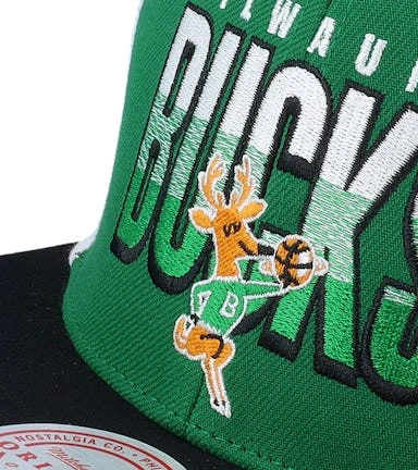 Milwaukee Bucks Billboard 2 Hwc Green/Black Snapback - Mitchell & Ness – Image 6