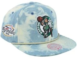 Boston Celtics Acid Wash Blue Snapback - Mitchell & Ness