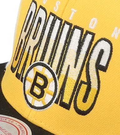 Boston Bruins Billboard 2 Vintage Yellow/Black Snapback - Mitchell & Ness â Image 6