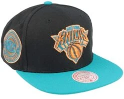 New York Knicks Make Cents Black/Teal Snapback - Mitchell & Ness