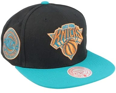 New York Knicks Make Cents Black/Teal Snapback - Mitchell & Ness