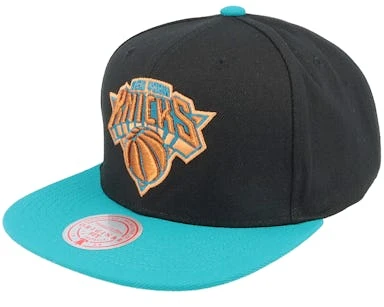 New York Knicks Make Cents Black/Teal Snapback - Mitchell & Ness – Image 2