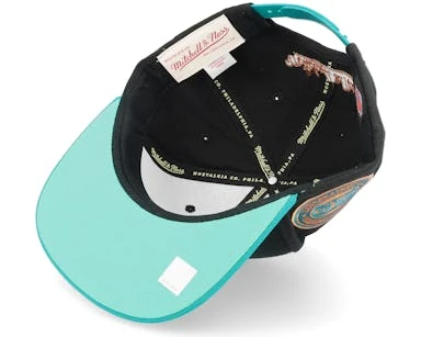New York Knicks Make Cents Black/Teal Snapback - Mitchell & Ness – Image 5