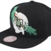 Boston Celtics Paint By Number Black Snapback - Mitchell & Ness