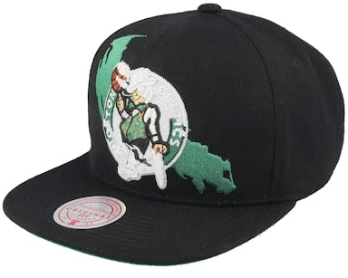 Boston Celtics Paint By Number Black Snapback - Mitchell & Ness