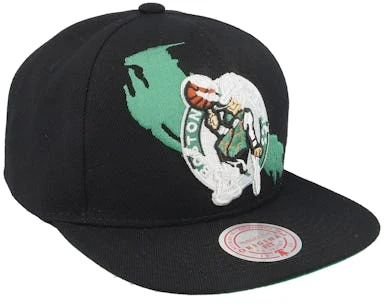 Boston Celtics Paint By Number Black Snapback - Mitchell & Ness – Image 2