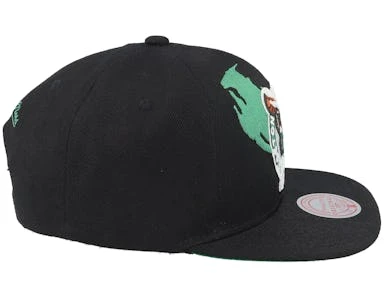 Boston Celtics Paint By Number Black Snapback - Mitchell & Ness – Image 4
