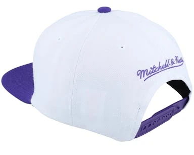 Los Angeles Lakers Toss Up White/Purple Snapback - Mitchell & Ness â Image 3