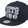 Brooklyn Nets Champ Stack Black Snapback - Mitchell & Ness