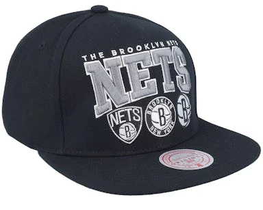Brooklyn Nets Champ Stack Black Snapback - Mitchell & Ness â Image 2