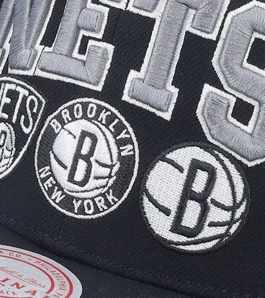 Brooklyn Nets Champ Stack Black Snapback - Mitchell & Ness â Image 6