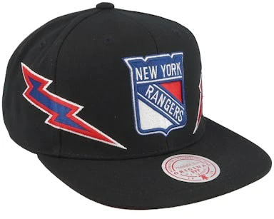 New York Rangers Double Trouble Vintage Black Snapback - Mitchell & Ness – Image 2