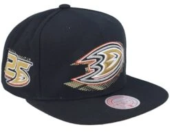 Anaheim Ducks Big Face 7.0 Black Snapback - Mitchell & Ness