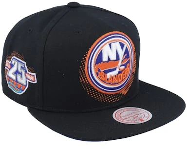New York Islanders Big Face 7.0 Black Snapback - Mitchell & Ness