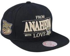 Anaheim Ducks With Love Black Snapback - Mitchell & Ness