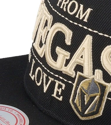 Vegas Golden Knights With Love Black Snapback - Mitchell & Ness – Image 6