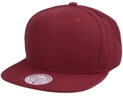 Blank Burgundy Snapback - Mitchell & Ness