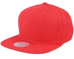Blank Red Snapback - Mitchell & Ness