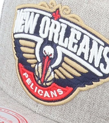 New Orleans Pelicans Team HWC Heather Grey Snapback - Mitchell & Ness – Image 5