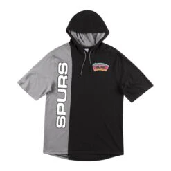 Mitchell & Ness Sweat à Capuche Manches Courtes San Antonio Spurs Split
