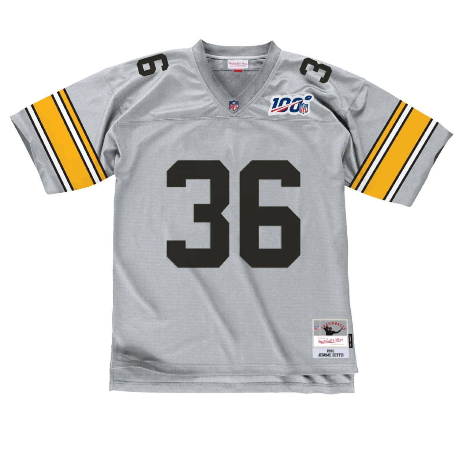 Mitchell & Ness Maillot Vintage Pittsburgh Steelers Platinum Jerome Bettis