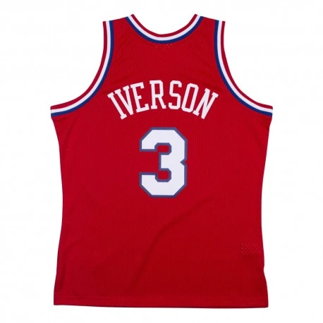 Maillot NBA Allen Iverson Sixers Rouge Swingman - Mitchell & Ness