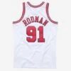 Maillot NBA Dennis RODMAN Bulls Blanc Swingman - Mitchell & Ness